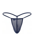 CandyMan 9586 Men's Underwear Mini G-String Color Dark Blue Mesh