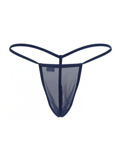 CandyMan 9586 G-String Color Dark Blue Mesh