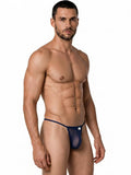 CandyMan 9586 Men's Underwear Mini G-String Color Dark Blue Mesh