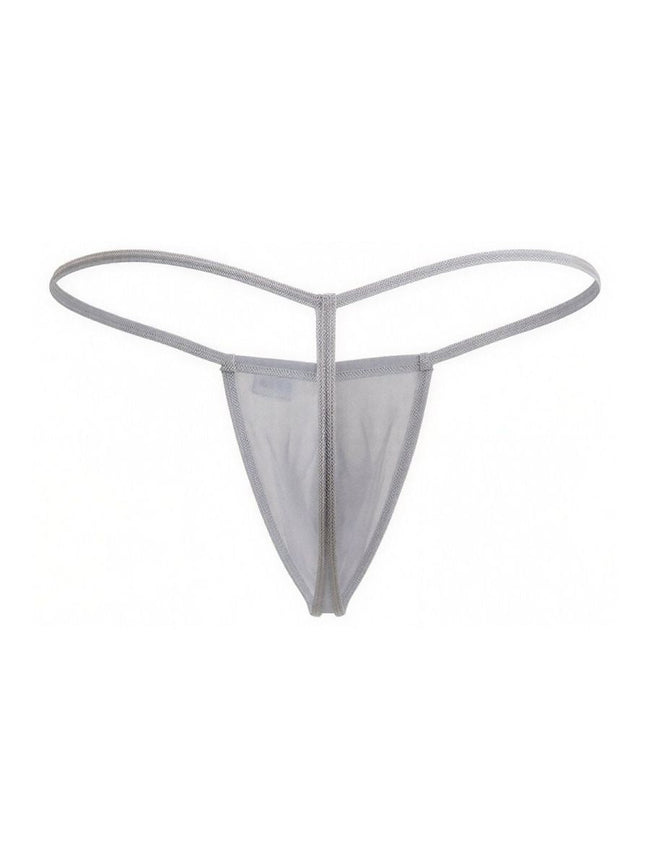 CandyMan 9586 Men's Underwear Mini G-String Color Gray Mesh