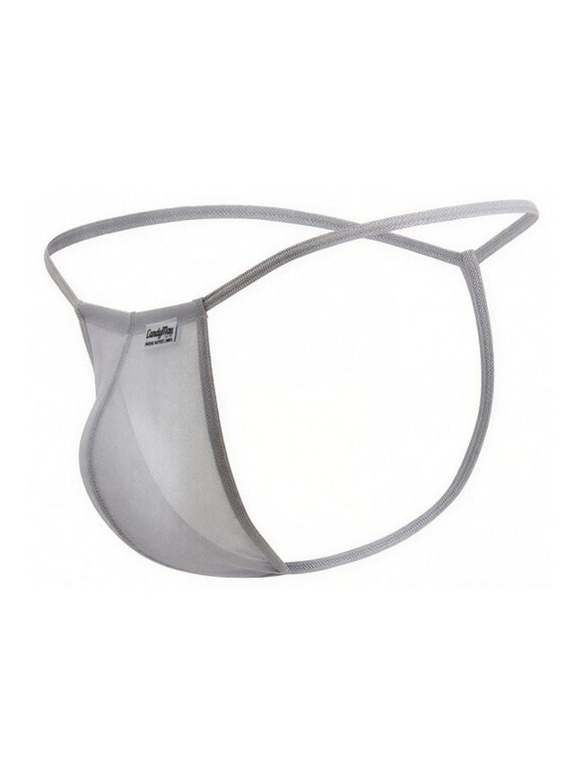 CandyMan 9586 Men's Underwear Mini G-String Color Gray Mesh