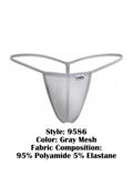 CandyMan 9586 Men's Underwear Mini G-String Color Gray Mesh