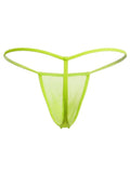 CandyMan 9586 Men's Underwear Mini G-String Color Hot Green Mesh