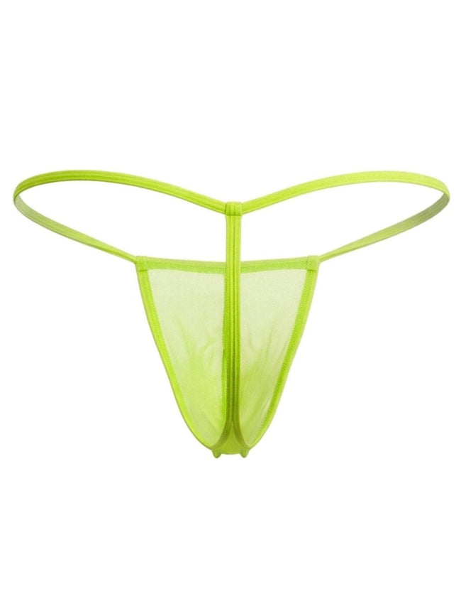 CandyMan 9586 Men's Underwear Mini G-String Color Hot Green Mesh