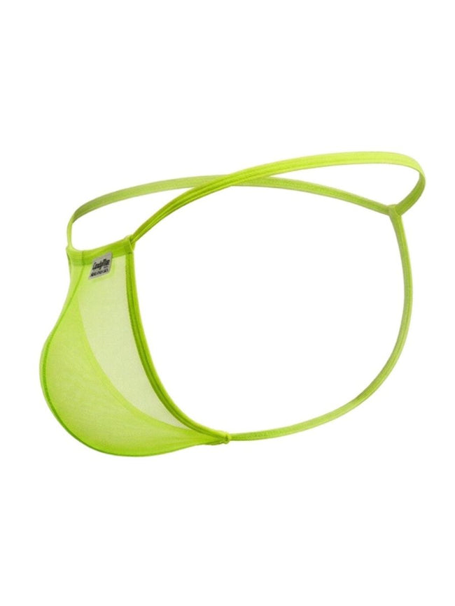 CandyMan 9586 Men's Underwear Mini G-String Color Hot Green Mesh