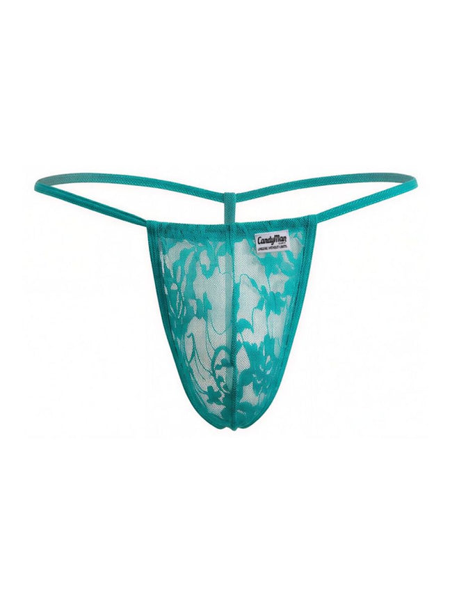 CandyMan 9586 Men's Underwear Mini G-String Color Jade Lace