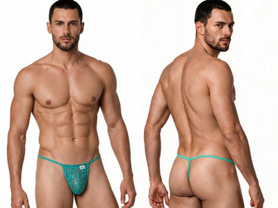 CandyMan 9586 Men's Underwear Mini G-String Color Jade Lace