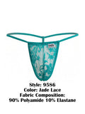 CandyMan 9586 Men's Underwear Mini G-String Color Jade Lace