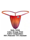 CandyMan 9586 Men's Underwear Mini G-String Color Orange Print