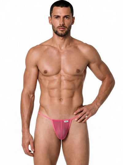 CandyMan 9586 Men's Underwear Mini G-String Color Pink Mesh