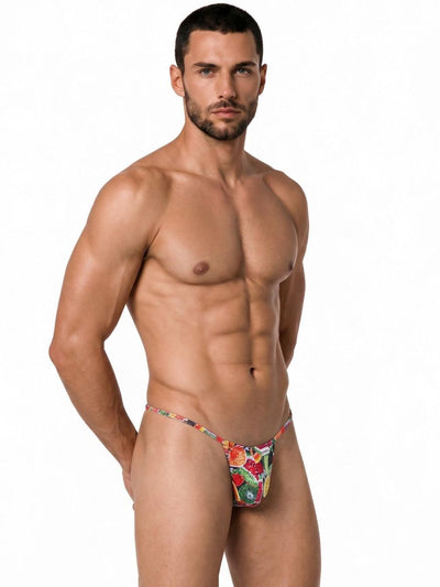 CandyMan 9586 Men's Underwear Mini G-String Color Printed Fruits