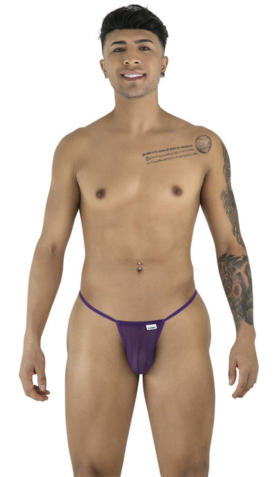 CandyMan 9586 G-String Color Purple Mesh