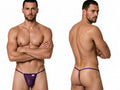 CandyMan 9586 Men's Underwear Mini G-String Color Purple Mesh