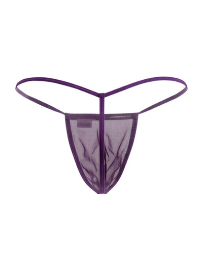 CandyMan 9586 Men's Underwear Mini G-String Color Purple Mesh