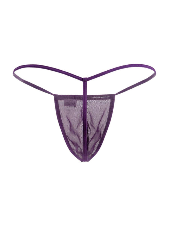 CandyMan 9586 Men's Underwear Mini G-String Color Purple Mesh