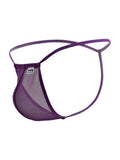CandyMan 9586 Men's Underwear Mini G-String Color Purple Mesh