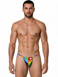 CandyMan 9586 Men's Underwear Mini G-String Color Rainbow Print