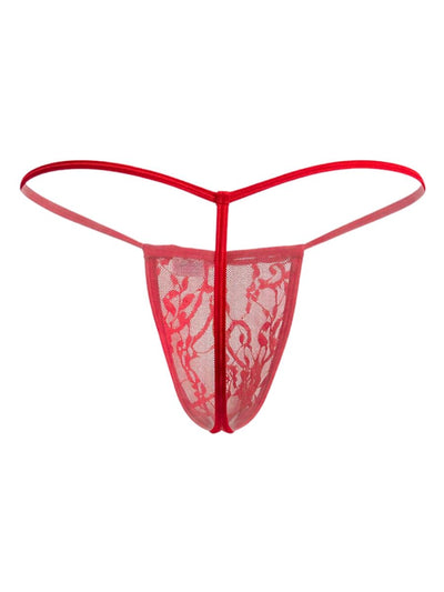CandyMan 9586 Men's Underwear Mini G-String Color Red Lace