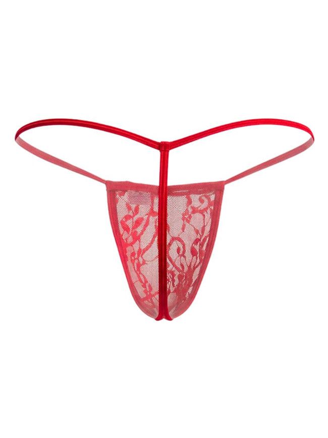 CandyMan 9586 Men's Underwear Mini G-String Color Red Lace