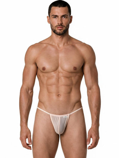 CandyMan 9586 Men's Underwear Mini G-String Color Tangerine Mesh