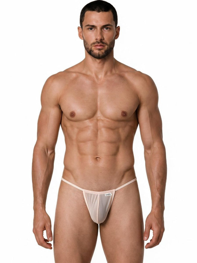 CandyMan 9586 Men's Underwear Mini G-String Color Tangerine Mesh