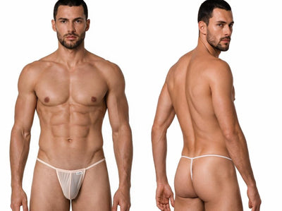 CandyMan 9586 Men's Underwear Mini G-String Color Tangerine Mesh