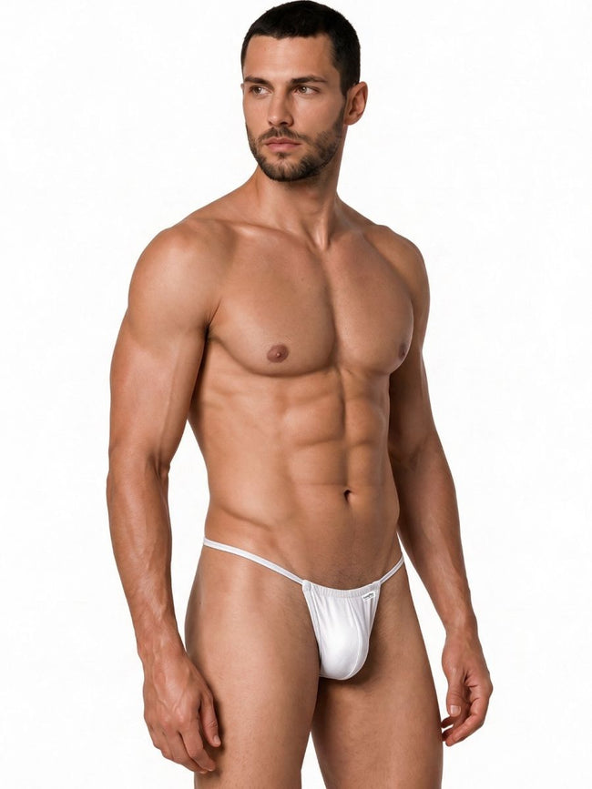 CandyMan 9586 Men's Underwear Mini G-String Color White
