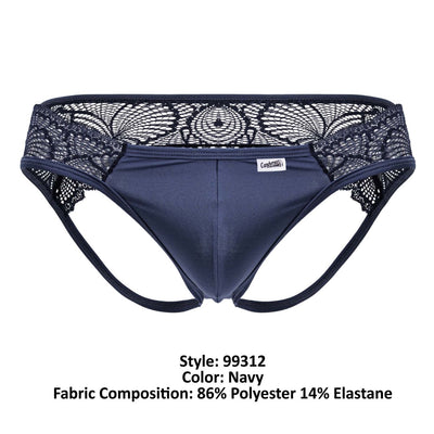 CandyMan 99312 Lace Jockstrap Color Navy