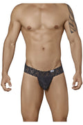 CandyMan 99315X Peek a Boo Lace Thongs Color Black