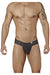 CandyMan 99315X Peek a Boo Lace Thongs Color Black