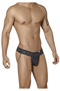 CandyMan 99315X Peek a Boo Lace Thongs Color Black