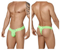 CandyMan 99315X Peek a Boo Lace Thongs Color Hot Green