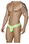 CandyMan 99315X Peek a Boo Lace Thongs Color Hot Green