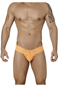 CandyMan 99315X Peek a Boo Lace Thongs Color Hot Orange