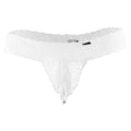 CandyMan 99315X Peek a Boo Lace Thongs Color White