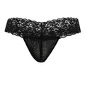 CandyMan 99370 Men's Underwear Sensual Lace Thongs Color Black