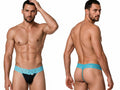 CandyMan 99370 Men's Underwear Sensual Lace Thongs Color Blue