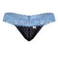 CandyMan 99370 Men's Underwear Sensual Lace Thongs Color Blue