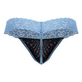 CandyMan 99370 Men's Underwear Sensual Lace Thongs Color Blue