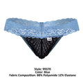 CandyMan 99370 Lace Thongs Color Blue