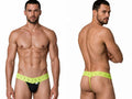 CandyMan 99370 Men's Underwear Sensual Lace Thongs Color Hot Green