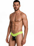 CandyMan 99370 Men's Underwear Sensual Lace Thongs Color Hot Green
