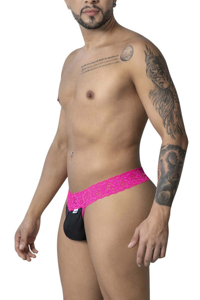 CandyMan 99370 Lace Thongs Color Hot Pink