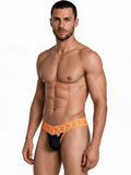 CandyMan 99370 Men's Underwear Sensual Lace Thongs Color Orange