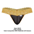 CandyMan 99370 Men's Underwear Sensual Lace Thongs Color Orange