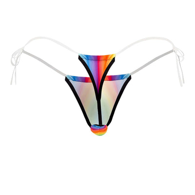 CandyMan 99571X Invisible Micro G-String Color Rainbow Prints