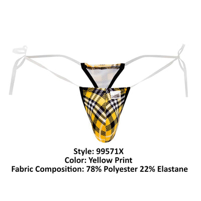 CandyMan 99571X Invisible Micro G-String Color Yellow Print