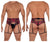CandyMan 99576X Lace Garter Thongs Color Black Print