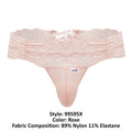 CandyMan 99595X Lace Thongs Color Rose