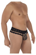 CandyMan 99596X Mesh-Lace Thongs Color Snake Print